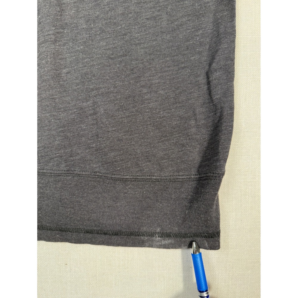 Free People Charcoal Gray Patchwork Henley Long Sleeve Top Small Snap Cuffs - Picture 8 of 10